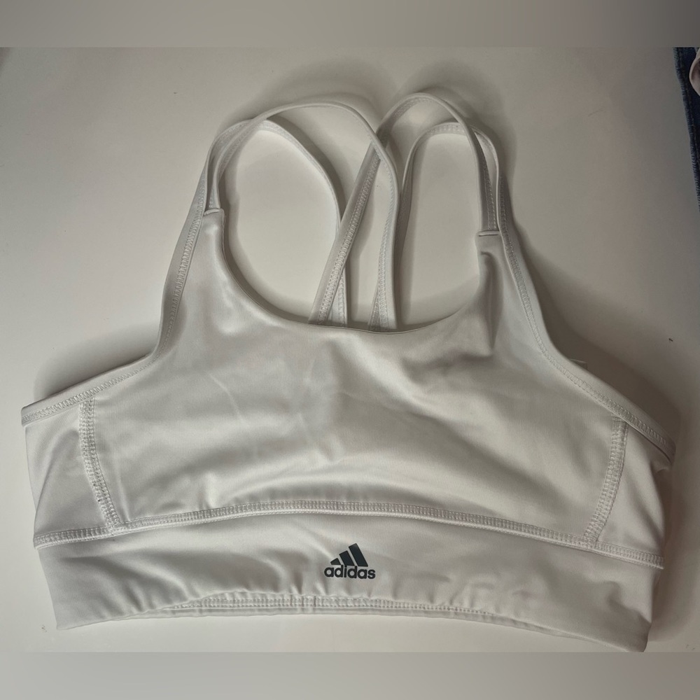 White Adidas Sports Bra kids size L